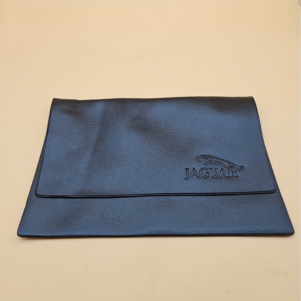Vintage Jaguar Car Manual Cover Black Faux Leather